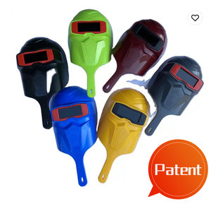 Grosir Pabrik masker las depan pengangkat perisai wajah bahan PP hitam dengan helm las <span class=keywords><strong>Flip</strong></span>-Up - Product Image 1