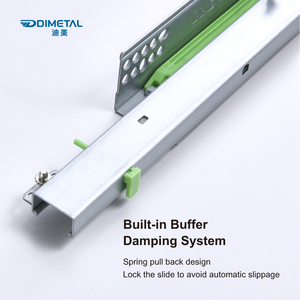 Dimetal 22 ''550mm nội thất tủ 3-Fold mở rộng trượt dưới núi, tủ phần cứng mềm đóng ẩn Ngăn kéo trượt - Product Image 4