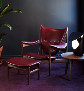 Noordse <span class=keywords><strong>Mid</strong></span>-<span class=keywords><strong>Century</strong></span> Loungestoel Massief Houten Fauteuil Vintage Lederen <span class=keywords><strong>Wingback</strong></span> Accentstoel - Product Image 3