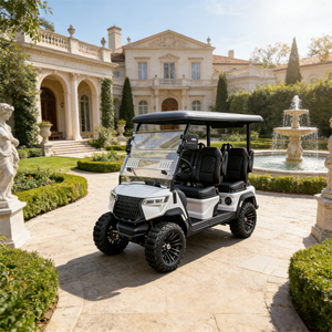Voiturette de golf électrique 4 places à autonomie étendue pour trajets sur campus et utilisation sur terrains de golf hors route public - Product Image 1