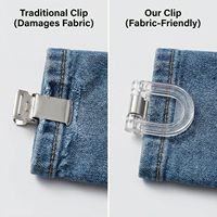 Verstellbare Hosenklammern ohne Nähen, Wiederverwendbare Sofort-Saumklammern, Unsichtbare Hosenbündchen-Klemmen für Jeans