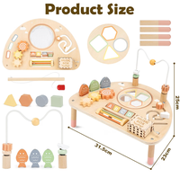 Table d'activités en bois 8 en 1, jouets Montessori pour enfant de 2 ans, cadeau |   Activités d'apprentissage des compétences en motricité fine