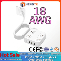 Estación de Carga USB de Escritorio OEM con 8 Tomas de Corriente Alterna, 6 Puertos USB, Cable de Extensión con Enchufe Plano, Protección Contra Sobrecargas, Regleta de Carga