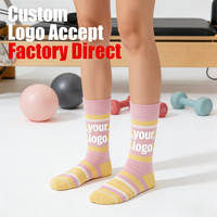 Calcetines Antideslizantes para Pilates, Barre y Clases de Estudio, Tejido Ecológico, Antibacteriano, Transpirable, de Secado Rápido, para Mujer