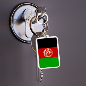 Porte-clés national rectangulaire personnalisé en gros porte-clés afghanistan pendentifs souvenir matériel acrylique - Product Image 2