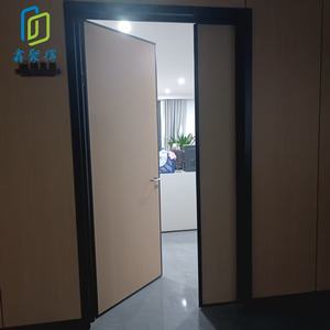 Porte en acier à grain de bois sur mesure - Avec fenêtre d'observation à double vitrage - Product Image 5