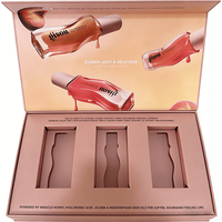 Boîtes cadeaux rigides à rabat magnétique rose pâle personnalisées avec insert en mousse EVA pour coffret de maquillage de luxe, emballage en papier pour cosmétiques