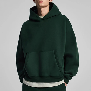 Manufacturer Custom <b>Men's</b> 100% Cotton 400 Gsm Pullover Hoodie High Quality Cropped Hoodie Oversize Boxy Blank Hoodies for <b>Men</b> - Product Image 1