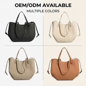 حقائب يد نسائية من الجلد الطبيعي من LZ، حقائب كتف عصرية بسحاب للنساء، حقيبة يد ناعمة بأسلوب هوبو للاستخدام اليومي في فصل الخريف - Product Image 3