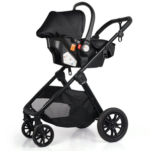 Poussette bébé 3-en-<span class=keywords><strong>1</strong></span> de haute qualité EN1888 avec siège <span class=keywords><strong>auto</strong></span>, pliable en trois sections, cadre en alliage, système de voyage pour bébé, Kinderwagen - Product Image 3