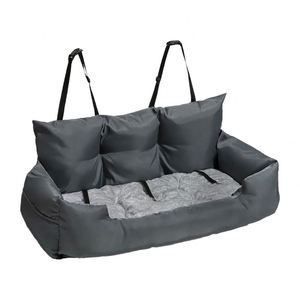 Housse de siège auto pour animaux de compagnie toute l'année, pour siège arrière, avec design en polyester imperméable et respirant, triple protection de sécurité - Product Image 2