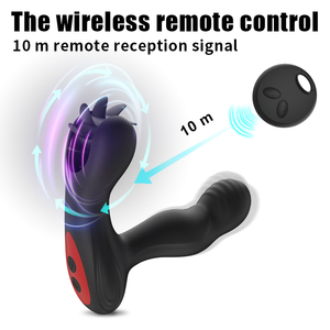 Indossabile anale Plug anello di testa vibratore giocattolo del sesso a distanza per gli uomini leccare la lingua anale della prostata massaggiatore - Product Image 4
