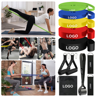 Bandas de Resistencia de Látex Coloridas en Oferta, Juego de Bandas para Flexiones, Correr, Abalanzamientos, Entrenamiento de Fuerza, Personalizables
