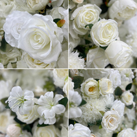 SUNWEDDING Réaliste Blanc Tissu Artificiel Fleur De Lotus Mur Doux et Nouveau Conçu pour Mariage Festival Événement Décor