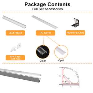 Perfil LED en Forma <span class=keywords><strong>de</strong></span> V con Difusor, Sin Enlucido, para Instalación Rápida <span class=keywords><strong>de</strong></span> Iluminación Lineal en Esquinas <span class=keywords><strong>de</strong></span> <span class=keywords><strong>Techo</strong></span> y Pared - Product Image 4