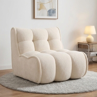 Canapé d'angle moderne et minimaliste en chenille, une place, avec rembourrage en éponge, pour salon, petit appartement, confortable