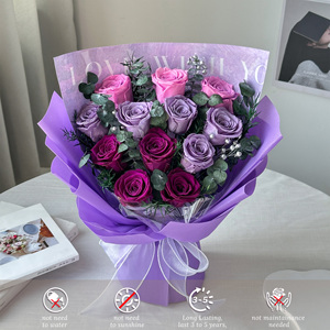 Vente Flash 2026 : Bouquet de Roses Éternelles DIY, Direct Usine, Idéal pour la Saint-Valentin et la Fête des Mères - Product Image 1