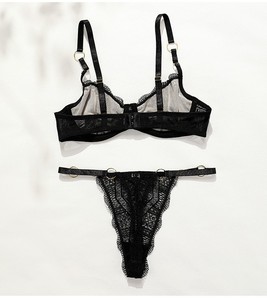 Grande <span class=keywords><strong>taille</strong></span> femmes soutien-gorge et slip ensembles sous-vêtements dentelle Sexy mince soutien-gorge avec anneau en acier large sangle S M L <span class=keywords><strong>XL</strong></span> - Product Image 3