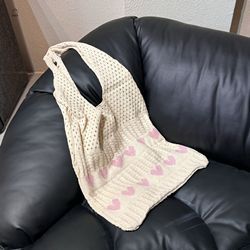 Second row of hearts - apricot color [pink hearts]