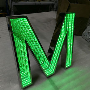 Letrero LED <span class=keywords><strong>con</strong></span> Efecto de Espejo Infinito, Letrero LED de Neón Multicapa en Movimiento, Letrero LED Personalizado <span class=keywords><strong>con</strong></span> Efecto de Espejo Infinito para Tienda - Product Image 1