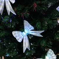 Hochwertige künstliche Weihnachts baum vor beleuchtete Bowknot Lights Treetop Star Glasfaser PVC-Materialien für Weihnachts dekorationen