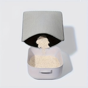 Double Layer Anti-Splashing <b>EVA</b> Cat Litter Trapping <b>Mat</b> Washable Non-Slip Round All Seasons Animal Pattern - Product Image 3