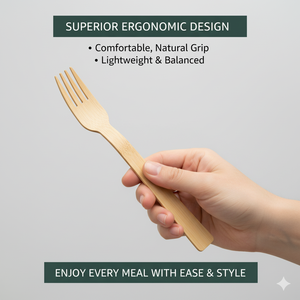 Giá tốt nhất nhà nhập khẩu dùng một lần tre dao kéo muỗng và Ngã Ba với logo tre dao kéo - Product Image 6