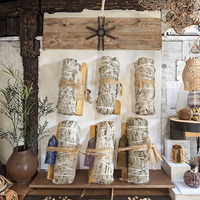 Kit de bâtonnets de purification faits à la main, écologiques, à la sauge bleue et à la lavande, avec des faisceaux de sauge blanche, de la sauge sang de dragon et un diffuseur d'encens en cristal