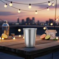 Fabricant en gros de tasses en acier inoxydable écologiques, empilables, de qualité alimentaire, au design classique, avec logo personnalisé, pour le camping et les activités de plein air