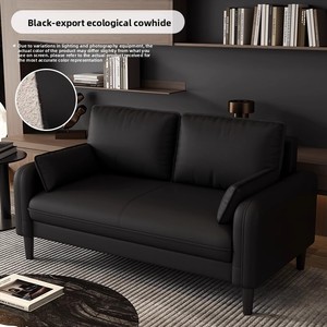 Canapé d'angle moderne et simple <span class=keywords><strong>de</strong></span> <span class=keywords><strong>petite</strong></span> taille en similicuir écologique, deux places, pour salons, propriétés à louer, bureaux et espaces <span class=keywords><strong>de</strong></span> repos - Product Image 6