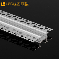 Diffuseur flexible encastré LED pour cloison sèche en plaque de plâtre, profilé LED en aluminium pour éclairage linéaire encastré au plafond ou au mur