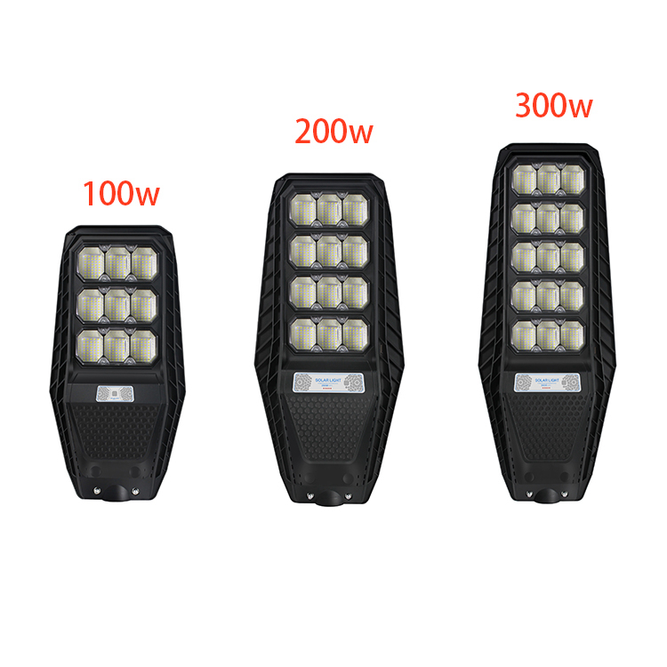 200W Solar Led Street Light 480LED Integr All In One Solar Street Light Remote Control Solar Panel Outdoor Street Light