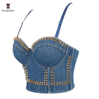 Soutien-gorge en jean, taille Plus, XS, M, L, XL, vêtements pour femmes, push-up, sans couture, Bustier, Corset, avec sangle, nouvelle collection