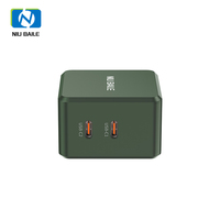 Chargeur mural pliable rapide 65W GaN tendance avec double port Type-C, compatible téléphone portable et montre connectée, prise en charge QC2.0/PD3.1, avec boîte