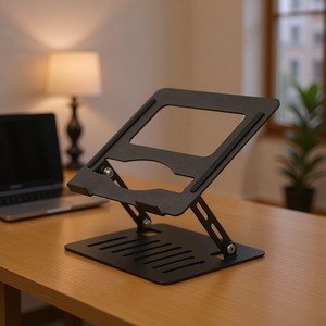 Support pour ordinateur portable en alliage d'aluminium, pliable, réglable en hauteur, support de refroidissement pour tablette et téléphone de bureau, 250x215mm - Product Image 2