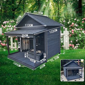 Nichoir <span class=keywords><strong>pour</strong></span> <span class=keywords><strong>chien</strong></span> en bois durable et imperméable, grand modèle, <span class=keywords><strong>pour</strong></span> jardin extérieur, résistant aux intempéries toute l'année, abri <span class=keywords><strong>pour</strong></span> Golden Retriever - Product Image 3