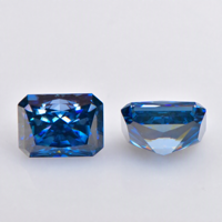 Pierres de Moissanite en vrac taille Fleur de Glace, couleur Saphir Bleu, 0,5ct-3,0ct, VVS1, certifiées GRA, pour la fabrication de bijoux en gros