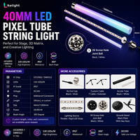 Barra de Luz LED RGB de 360 Grados, 1M, DC24V, IP67, DMX512, Matriz 3D, 120LEDs/M, Tubo de Píxeles LED para Escenarios, DJ, Discotecas, OEM ODM