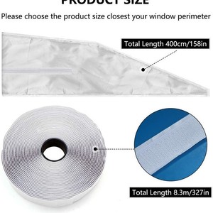 Toile d'étanchéité pour climatiseur 3M 4M 5M en plastique, installation facile pour climatiseur de fenêtre - Product Image 4