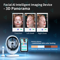 Analyseur de peau IA, scanner facial, 18 métriques de test, imagerie spectrale 8 bandes, appareil de diagnostic facial 3D pour salon de beauté et spa