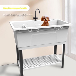 Nouvelle Version Améliorée Grande Capacité Bac de Lavage Domestique Moderne en Plastique Blanc/Noir Épais et Durable pour la Lessive Y - Product Image 3