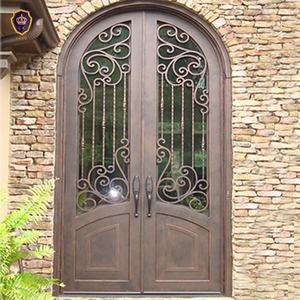 Portes d'entrée principales de sécurité, portes de maison personnalisées, portes extérieures de villa, portes décoratives en métal forgé de sécurité - Product Image 2