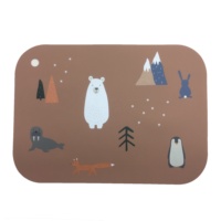 Nouveauté : Sets de table carrés modernes en silicone écologique pour table à manger