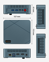 Bosgame E3 Intel N95 Mini PC 16GB DDR4 512GB NVMe 4K Drievoudig Scherm 2.5G LAN Windows 11 Desktop Computer