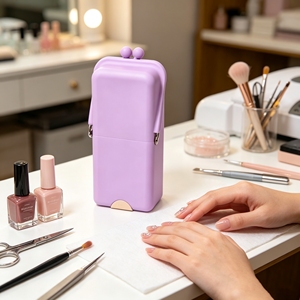 Custom Eco-Friendly <b>Large</b> Capacity Silicone Waterproof Travel <b>Makeup</b> Brush <b>Bag</b> with 2-in-1 Stand for Women - Product Image 1