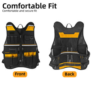 Gilet porte-outils Xi Meng 56cm x 65cm, sac de travail multi-poches pour le rangement d'outils de construction, d'électricien et de charpentier - Product Image 3