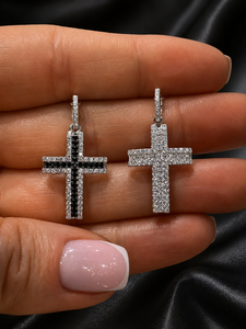 Colgante de Plata Chapado en Oro Rosa con Moissanita Helada, Joyería de Moda Hip Hop, Amuleto de Lujo con Engaste de Garra, Diseño Urbano - Product Image 3