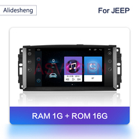 Stereo Mobil Android 11 7 inci, Carplay, GPS Navigasi untuk Jeep Cherokee, Compass, Commander, Wrangler, 300C, Dodge Caliber, Liberty 2009, 2008