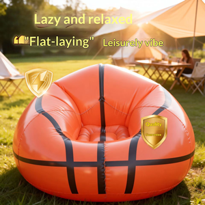 Sofá Inflable para Exteriores, Puf para Baloncesto y Fútbol, Sillón Reclinable Plegable, Diseño Moderno y Simple para Festivales de Música, Campamentos, Fiestas en la Piscina - Product Image 3