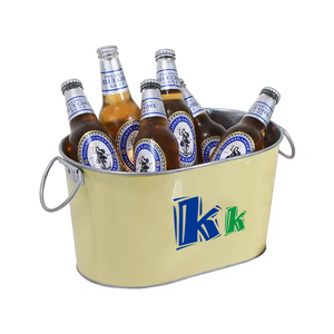 スペインのマチルダベイシャトー・ディアナ向け、完全カスタムブランドロゴ入りビール用亜鉛メッキ鉄製アイスバケット - Product Image 3